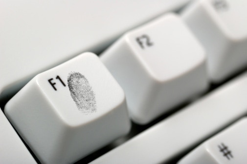 Keyboard with fingerprint (Thinkstock)