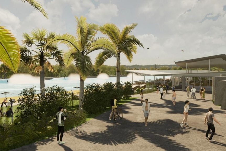 An artist's impression of surf park proposal