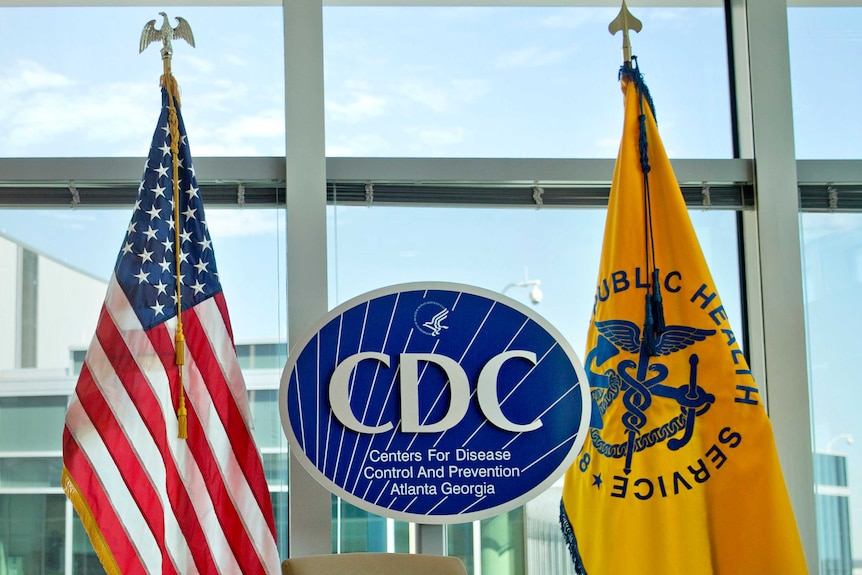 A Centers for Disease Control and Prevention logo at the agency's federal headquarters in Atlanta.