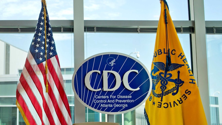 A Centers for Disease Control and Prevention logo at the agency's federal headquarters in Atlanta.
