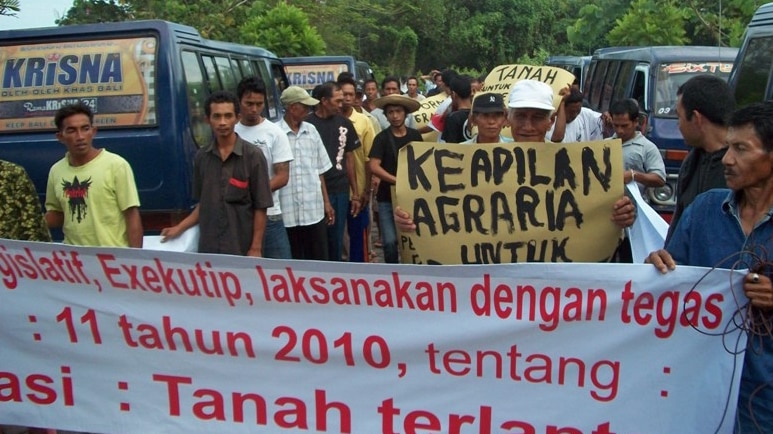 Protesters gather