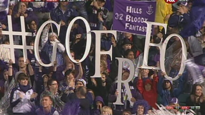 Fremantle supporters show their passion.