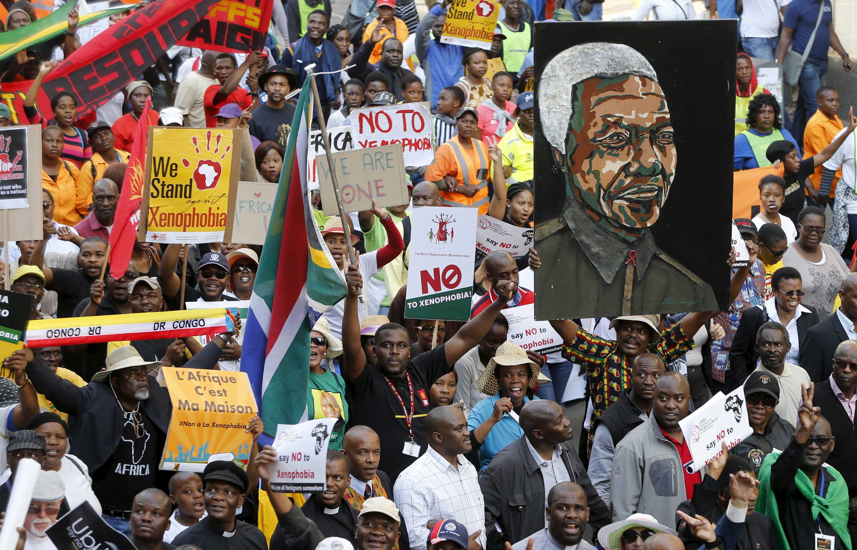 Thousands of protesters march through Johannesburg after spate of