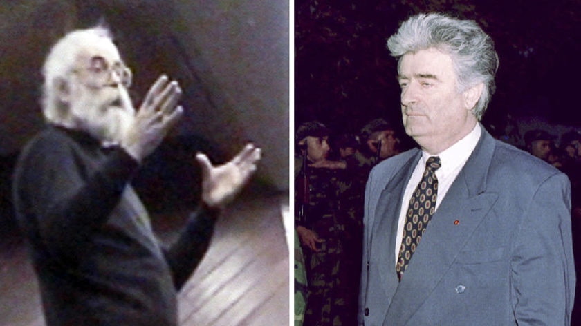 Karadzic disguised himself under flowing white hair and a thick beard.