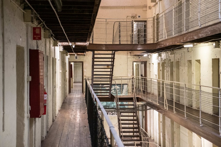 Inside the wing of Fremantle Prison where excavation work took place