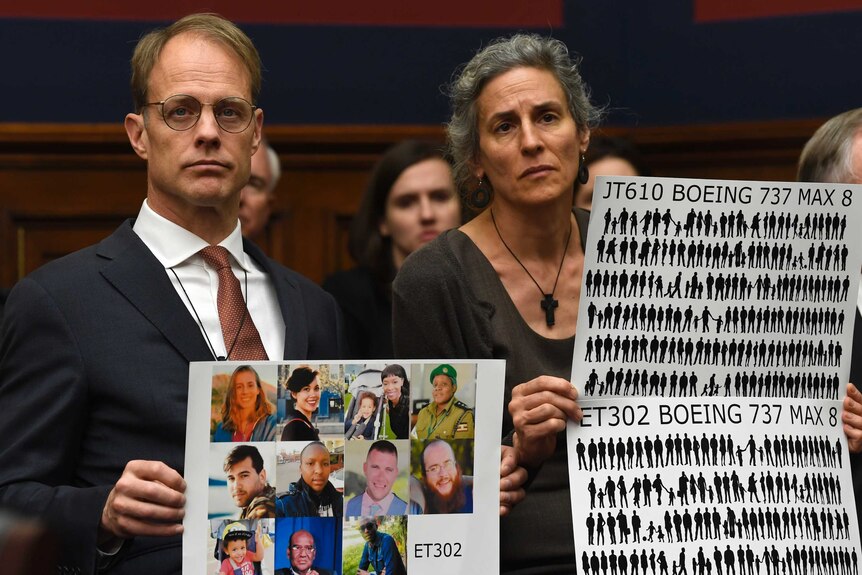 Michael Stumo and Nadia Milleron, right, parents of Samya Stumo, who died in the Ethiopian plane crash.