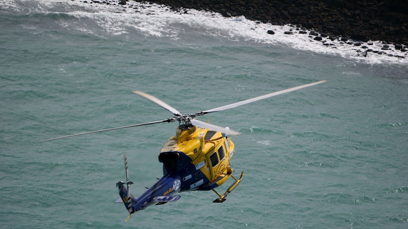 Helicopters were sent to photograph the material and retrieve pieces for examination
