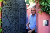 Leadership pitch: Malcolm Turnbull outside his Sydney home yesterday