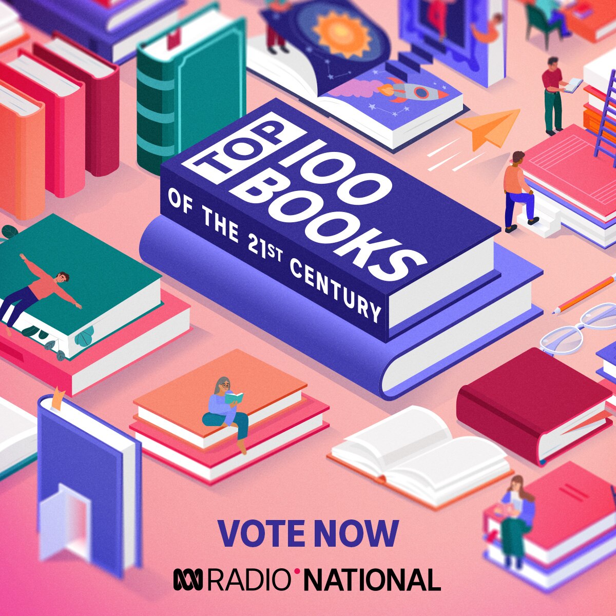 Logo of Radio National's Top 100 Books countdown