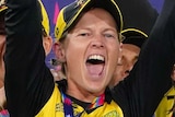 Australia captain Meg Lanning lifts the T20 World Cup trophy
