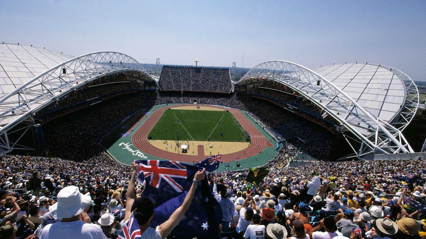 Stadium Australia where the track and field events where held, for the 2000 summer games.