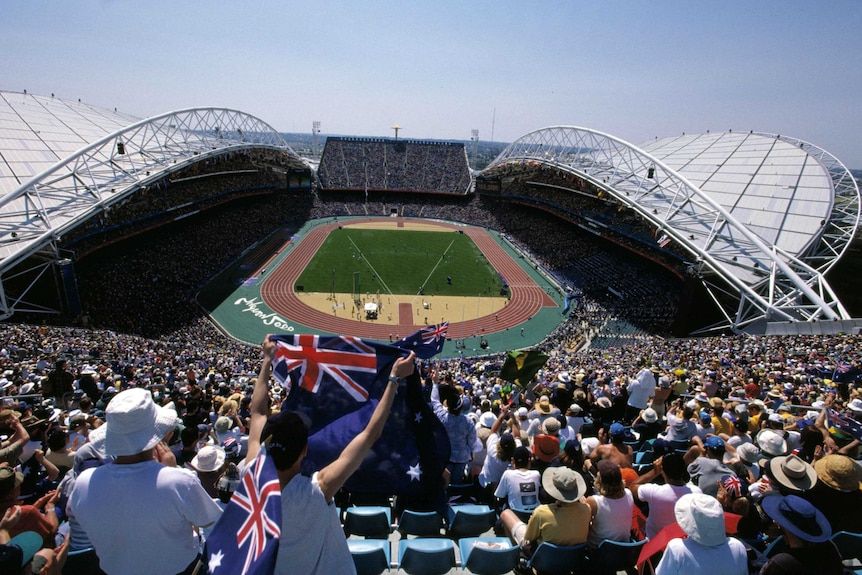 Stadium Australia where the track and field events where held, for the 2000 summer games.