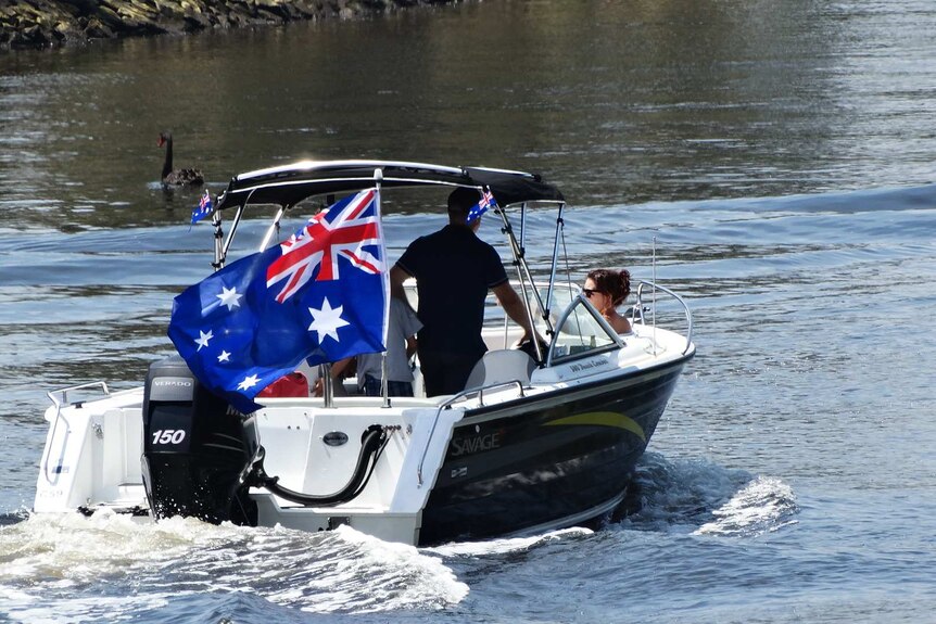 Australia Day celebrations on the Yarra River