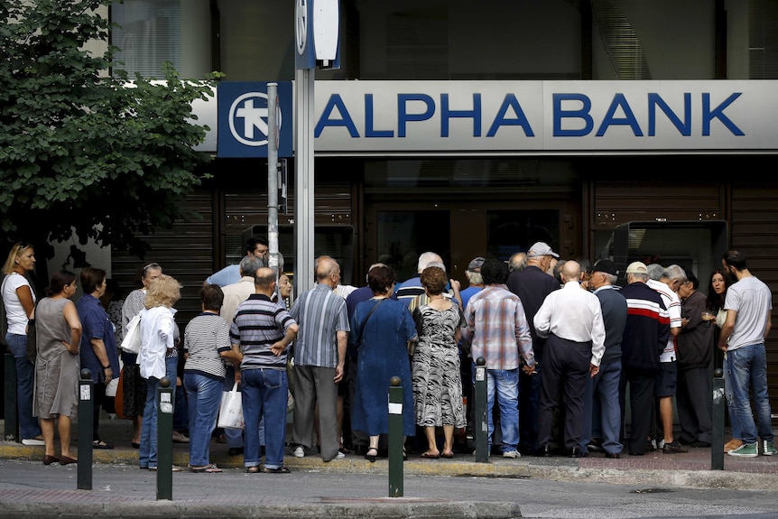 Bank queues in Greece