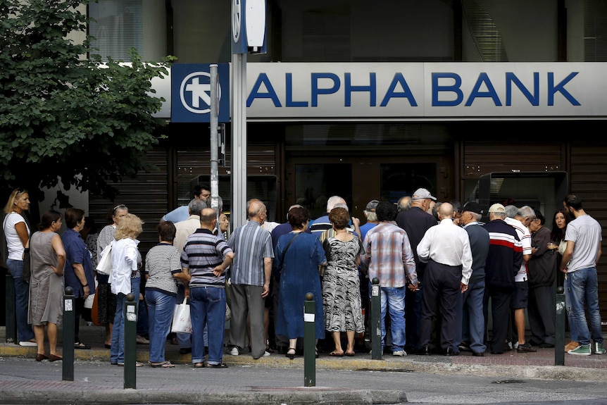 Bank queues in Greece