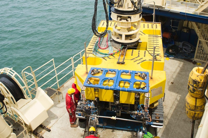 Remote controlled vehicle being used on Basslink repairs