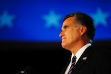 Republican presidential nominee Mitt Romney delivers his concession speech during his election night rally.