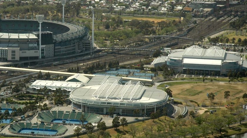 Rod Laver Arena and tennis courts at Melbourne Park