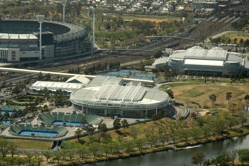 Rod Laver Arena and tennis courts at Melbourne Park