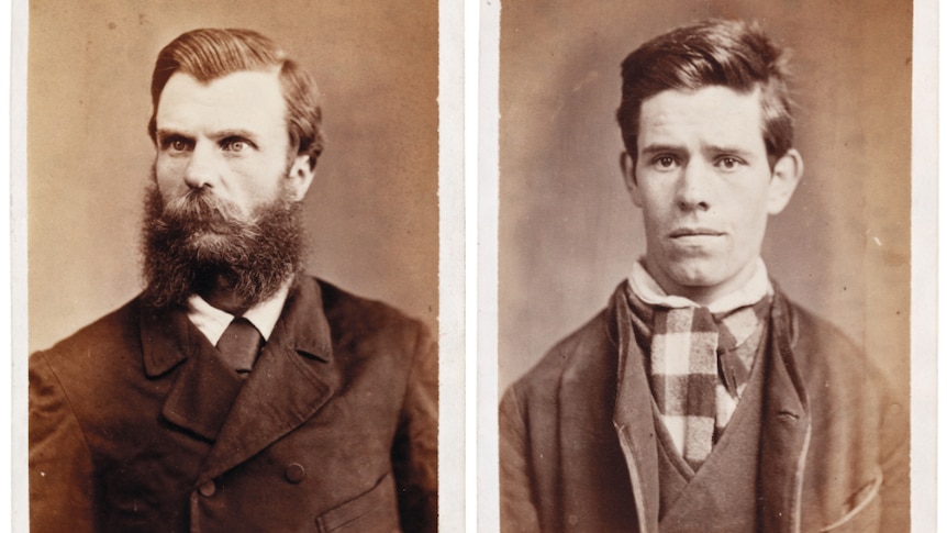 Historic portraits of two young men. One has short hair and a beard, while the other is clean-shaven.