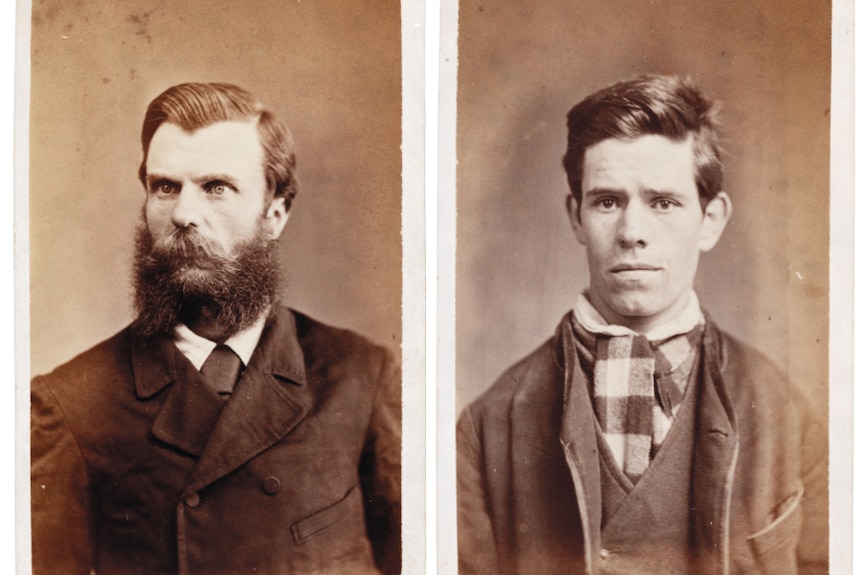 Historic portraits of two young men. One has short hair and a beard, while the other is clean-shaven.