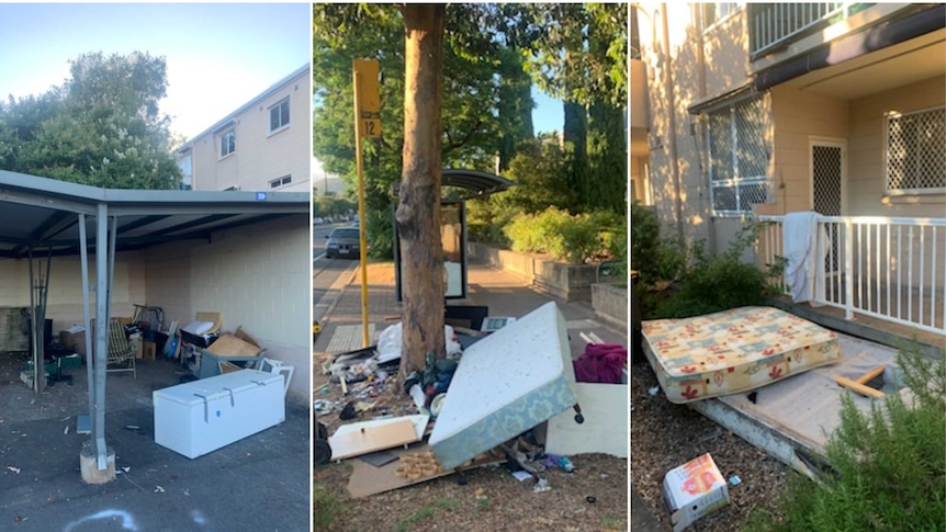 Damage to a block of mental health housing apartments.