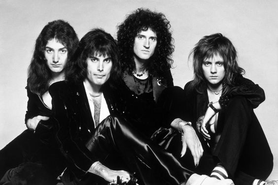 Publicity shot of British rock band Queen.