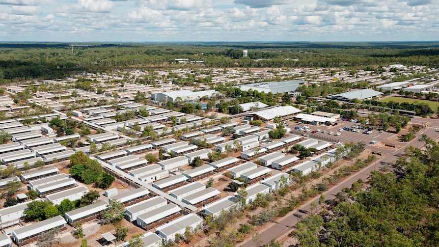 An aerial view of the Howard Springs quarantine facility, near Darwin.