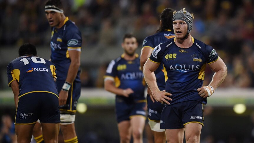 David Pocock looks on during Brumbies loss to Chiefs