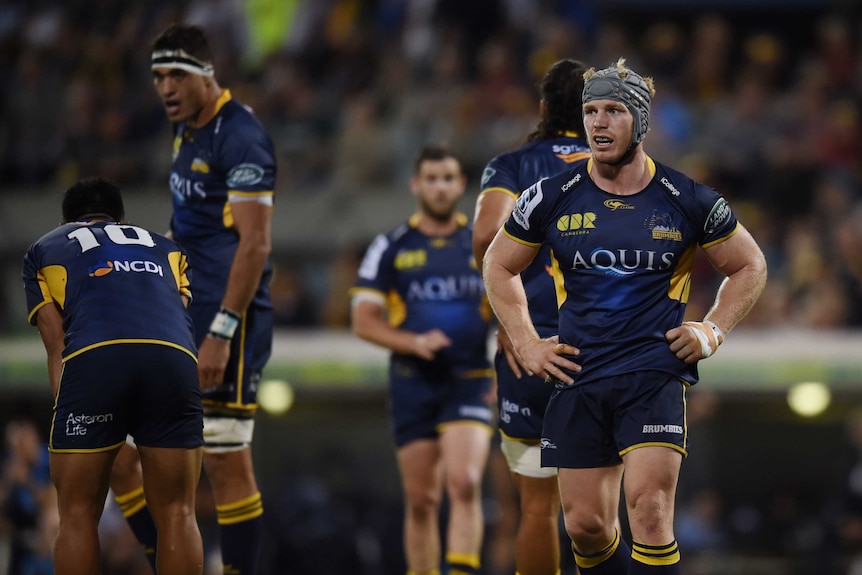 David Pocock looks on during Brumbies loss to Chiefs