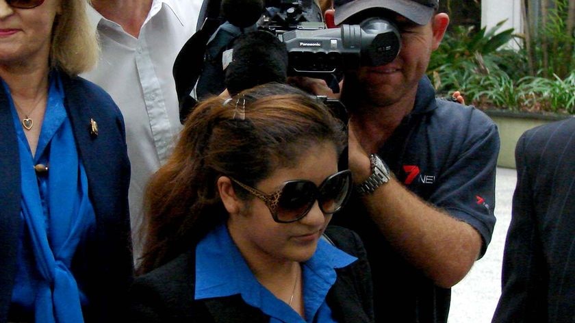 Kaihana Hussain leaves the Supreme Court in Brisbane.