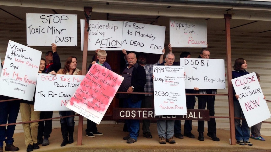 Costerfield residents have been protesting Mandalay's gold and antimony mine.