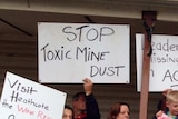 Costerfield residents are protesting Mandalay's gold and antimony mine which they say is poisoning them.
