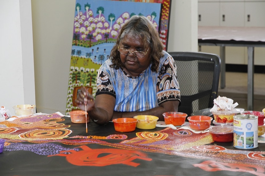 Maringka Tunkin from Tjala Arts says the studio helps artists pass on cultural knowledge.