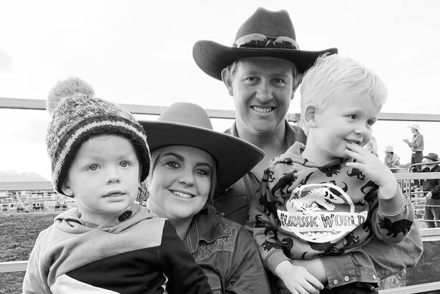 Wynyard and Lillico Rodeo organisers Laura and Gene Marshall, with their children Nash and Jack, Lillico Rodeo February 2019