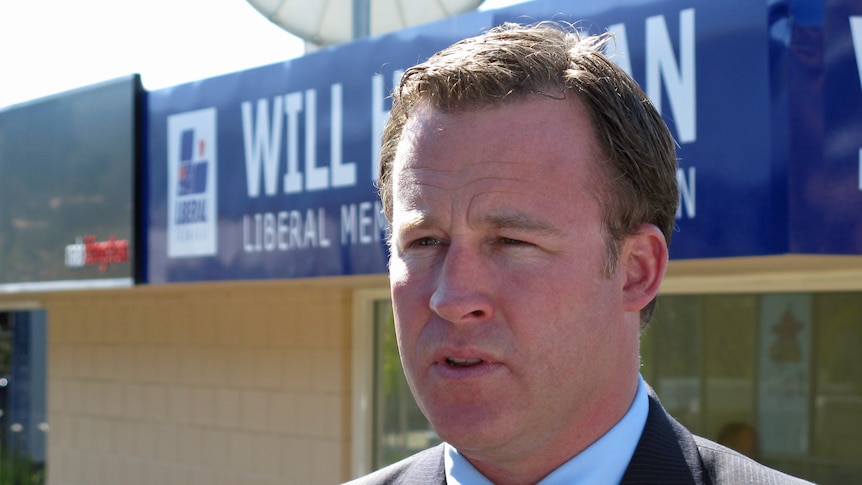 Will Hodgman, Tasmanian Liberal leader, outside his office