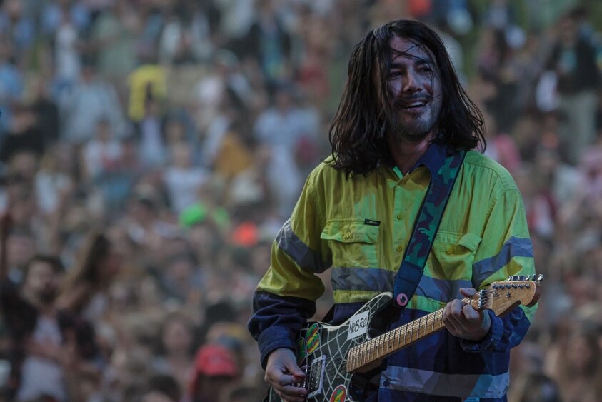 Zac Carper from FIDLAR performing at the Splendour In The Grass Amphitheatre, 20 July 2019
