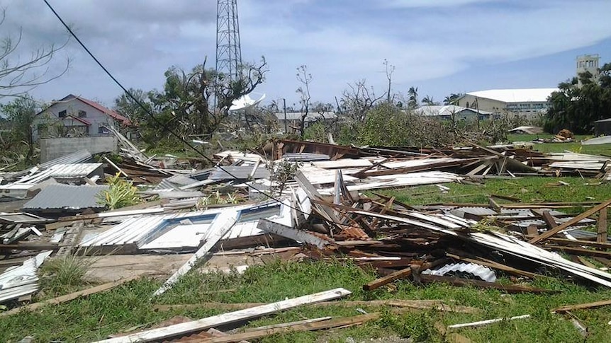 Cyclone damage on Ha'apai, Tonga