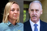 A composite image of WA Nationals leader Mia Davies and WA Liberals leader David Honey.