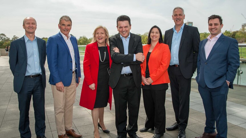 Nick Xenophon and his SA Best candidates.