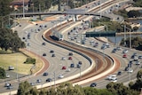 Kwinana Freeway south of the Narrows Interchange.