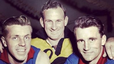 Premiership trio ... Herb Henderson (R) alongside Charlie Sutton (C) and Ted Whitten