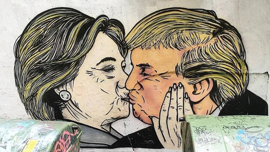 Lushsux's portrait of Hillary Clinton and Donald Trump.