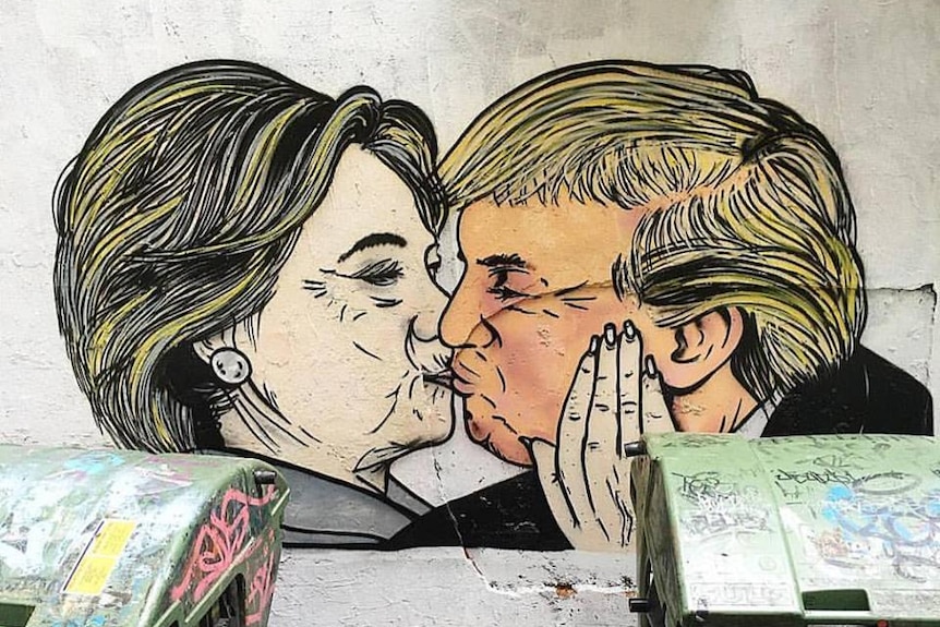 Lushsux's portrait of Hillary Clinton and Donald Trump.