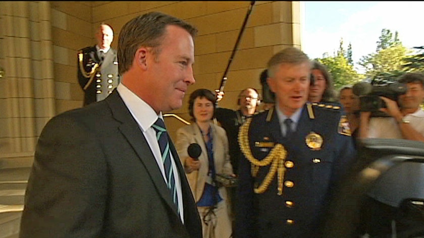 Tasmanian Liberal leader Will Hodgman makes his second visit to Government House