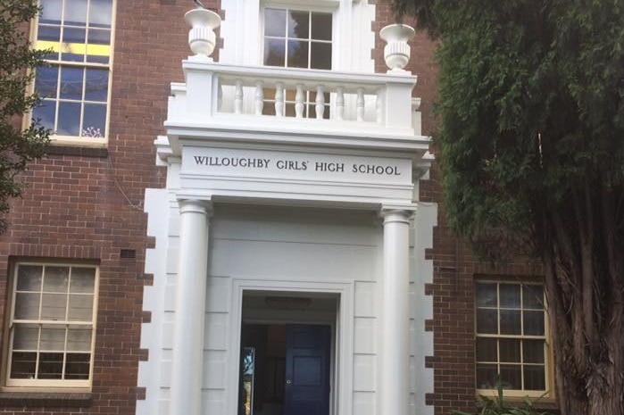 The front of Willoughby Girls High School