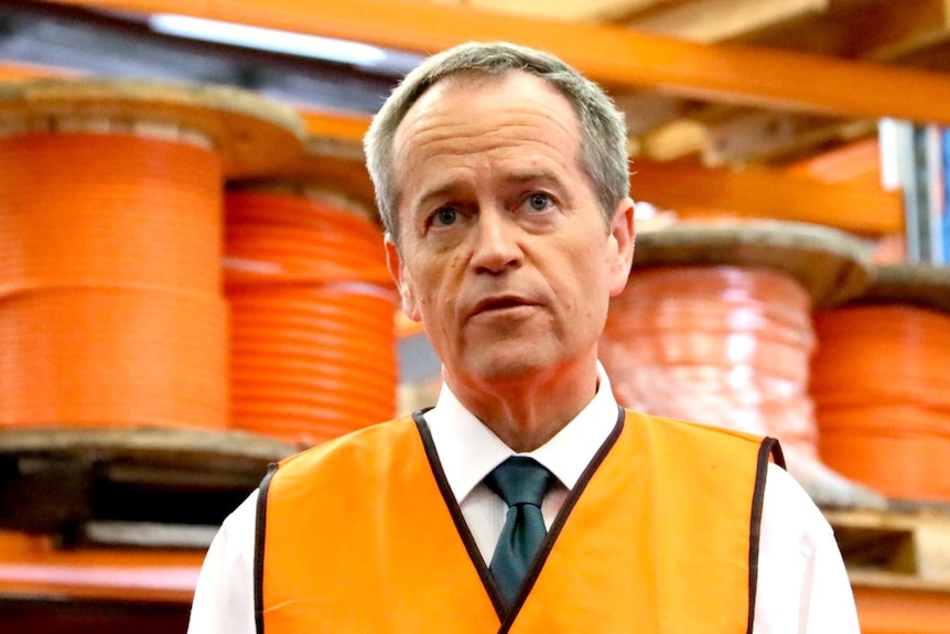 Bill Shorten at battery storage manufacturer in Perth