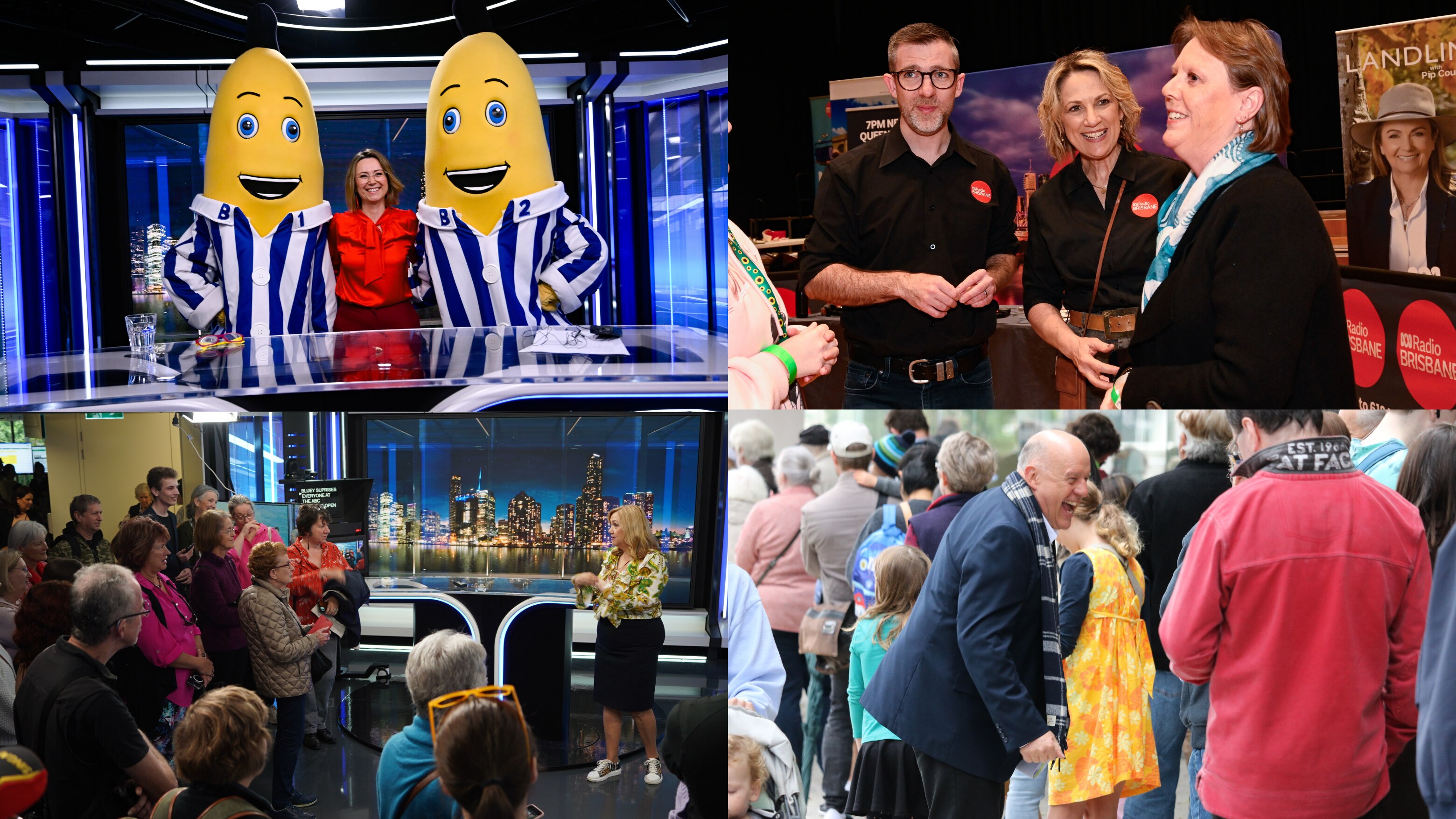 Brisbane Open House 2024, featuring ABC Talent Jessica van Vonderen, Jenny Woodward, Steve Austen, Craig Zonca and Loretta Ryan