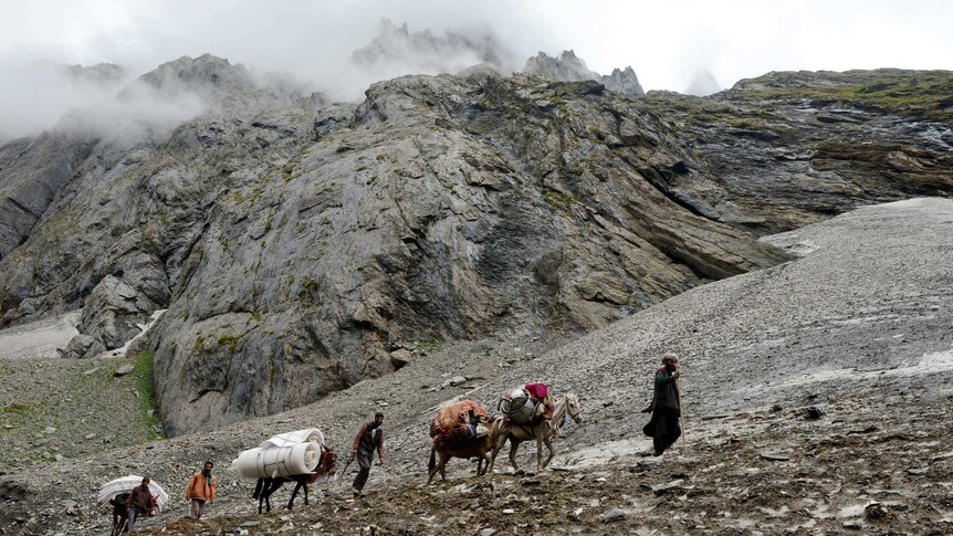 Pilgrims travel over glaciers, mountains to worship Shiva
