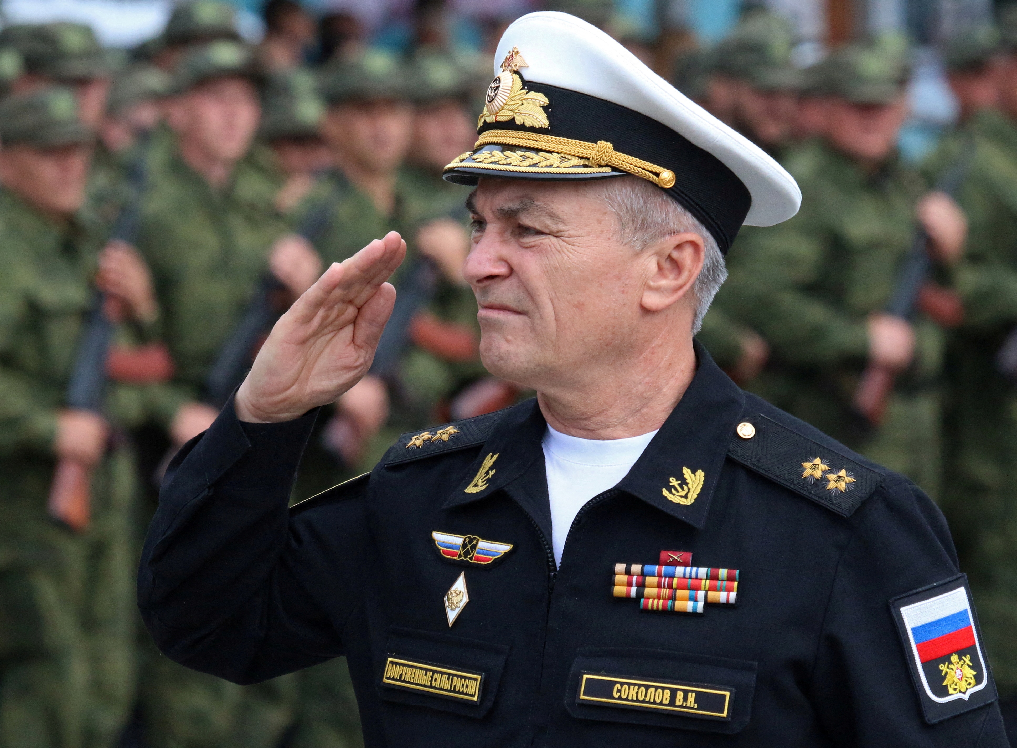 Commander of the Russian Black Sea Fleet Vice-Admiral Viktor Sokolov.